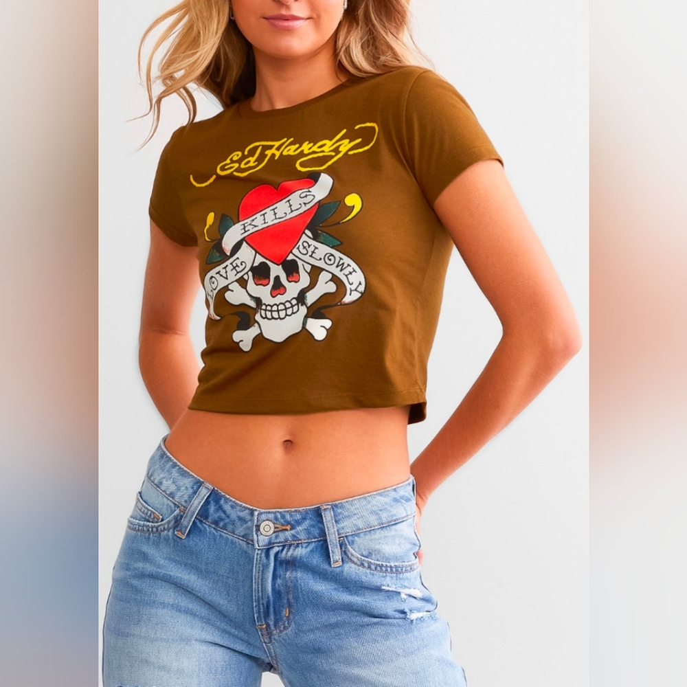 Ed hardy Crop Tshirt Women's
